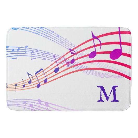 Tapis De Bain NOTES DE MUSIQUE Monogramme (Devant)