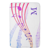 Tapis De Bain NOTES DE MUSIQUE Monogramme (devant Vertical)