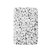 Tapis De Bain Notes de musique noire classique et simple sur le (Devant (Vertical))