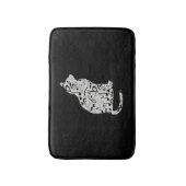 Tapis De Bain Notes musicales Amoureux des chats - Musicien mini (Devant (Vertical))