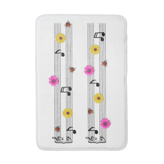 Tapis De Bain Notes musicales Bath Mat (Devant (Vertical))