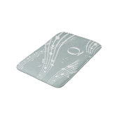 Tapis De Bain Notes musicales Blue Grey Monogramme (Angle)