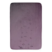 Tapis De Bain Notes musicales Mauve Bath Mat (devant Vertical)