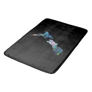 TAPIS DE BAIN NOUVELLE-ZÉLANDE CARTE PAUA