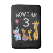 Tapis De Bain Now I le 3e jour du Birthday (Devant (Vertical))
