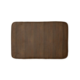 Tapis De Bain Noyer foncé Brown Bambou en bois Grain Look
