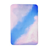 Tapis De Bain Nuages - Bleu avec nuages Pinkish Mat (Devant (Vertical))