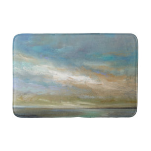 Tapis De Bain Nuages côtiers avec l'océan