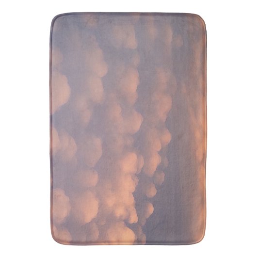 Tapis De Bain Nuages de billes de coton rose (devant Vertical)