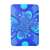 Tapis De Bain Nuances de bleu moderne art fractal Abstrait (Devant (Vertical))