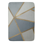 Tapis De Bain Nuances de gris et bronze doré Géométrique Chic Ba (devant Vertical)