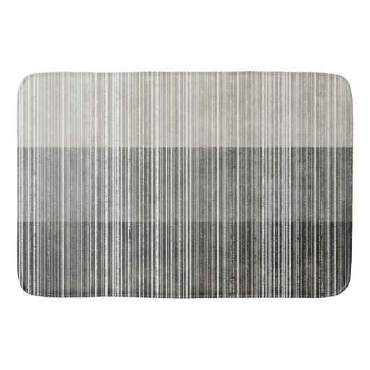 Tapis De Bain Nuances de Motif rayé gris (Devant)