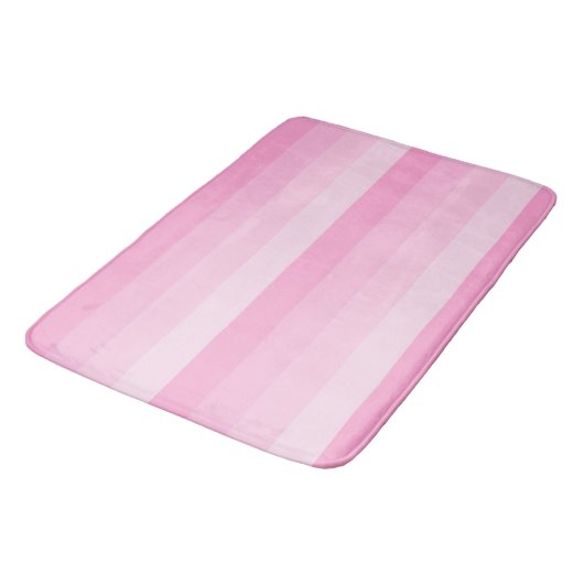 Tapis De Bain Nuances de rayures roses (Angle)
