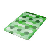 Tapis De Bain Nuances de vert blanc Hexagon géométrique (Angle)