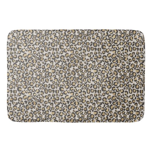 Tapis De Bain Nuetrals de léopard poster de animal (Devant)
