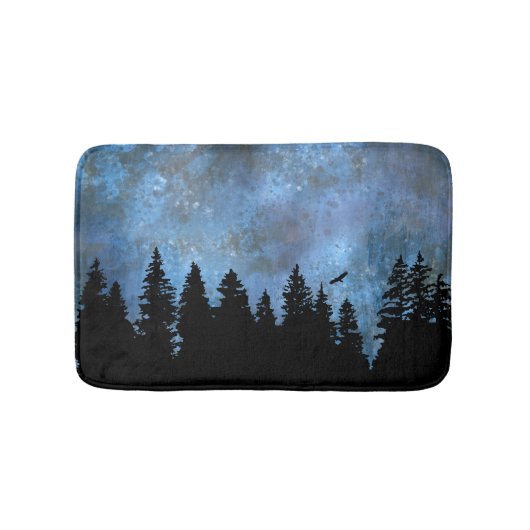 Tapis De Bain Nuit de la forêt de pins (Devant)