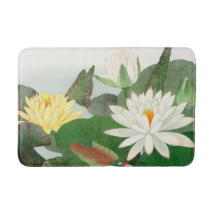 Tapis De Bain Nymphaea lotus, gravure sur bois japonaise, 1917