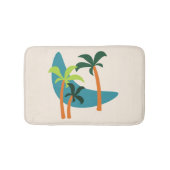 Tapis De Bain Oasis moderne de palmiers du milieu du siècle (Devant)