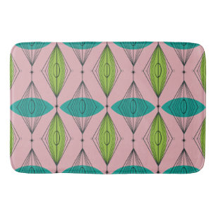 Tapis De Bain Obée rose atomique & Starburts Mat de bain