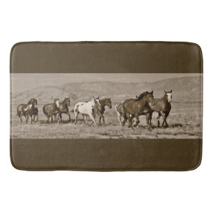 Tapis de bain occidental de cheval de chevaux