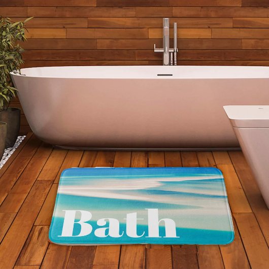 Tapis De Bain Ocean Beach Bath Mat Côtier Inspiré de la mer