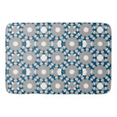 Tapis De Bain Océan bleu gris blanc Cercles connectés Motif (Devant)