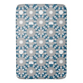 Tapis De Bain Océan bleu gris blanc Cercles connectés Motif (devant Vertical)