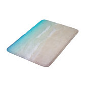 Tapis De Bain Océan bleu tropical et sable de plage (Angle)