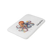 Tapis De Bain Océan Caprice : Pieuvre Colorée (Angle)