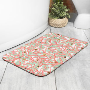 Tapis De Bain Ocean Coral Branches Motif de plage