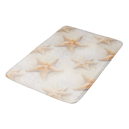 Tapis De Bain Ocean Cream Peach Beach Starfish (Angle)