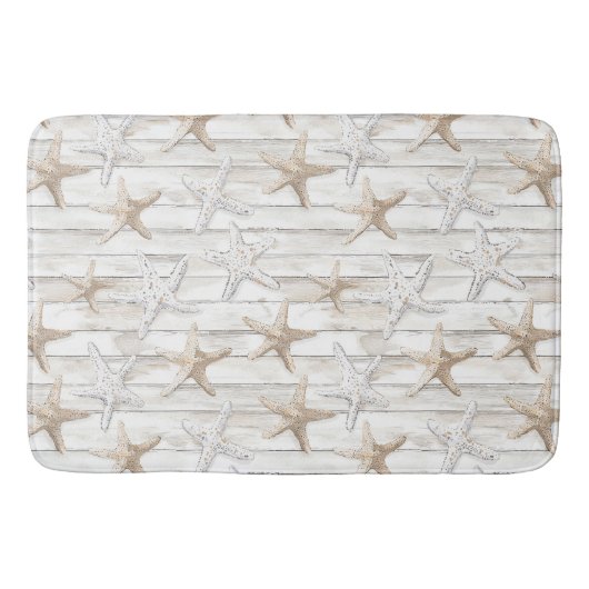 Tapis De Bain Ocean Cream White Beach Starfish (Devant)