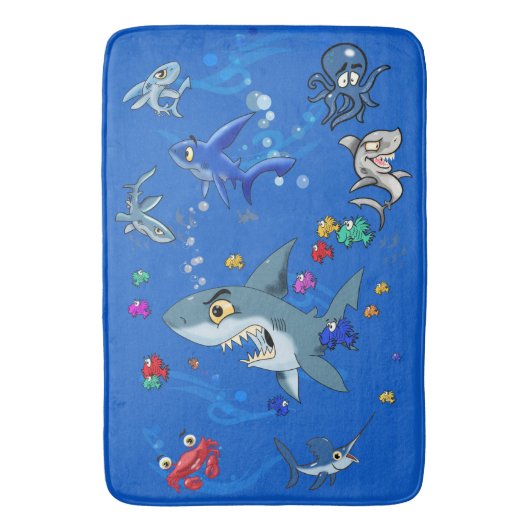 Tapis De Bain Océan du dessin (devant Vertical)