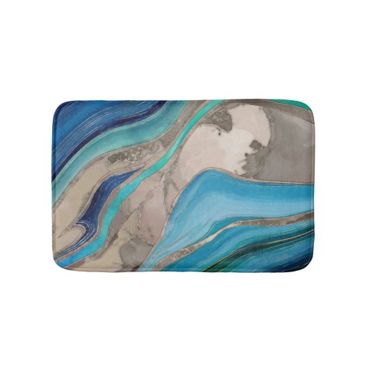 Tapis De Bain Ocean Palette et marbre taupe (Devant)
