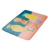Tapis De Bain Ocean Tiki Fête à l'ananas (Angle)