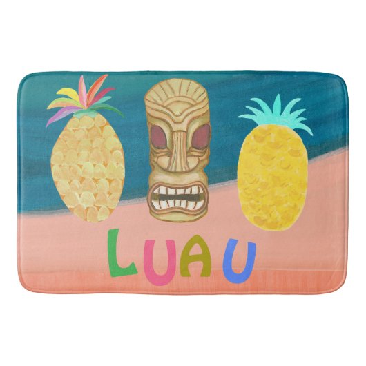 Tapis De Bain Ocean Tiki Fête à l'ananas (Devant)