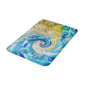 Tapis De Bain Ocean Wave Sun mosaïque art (Angle)