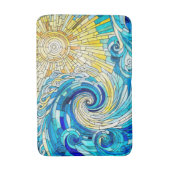 Tapis De Bain Ocean Wave Sun mosaïque art (Devant (Vertical))