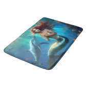 Tapis De Bain "Ocean's Dance : A Mermaid and Dolphins' Journey" (Angle)