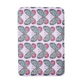 Tapis De Bain Octobre Pink verre papillon Motif Design (Devant (Vertical))