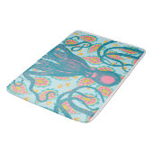 Tapis De Bain Octopus antique sur Blue Paisley (Angle)