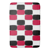 Tapis De Bain OEil de poisson noir, blanc et rouge (devant Vertical)