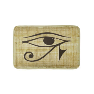 Tapis De Bain Oeil d'Horus égyptien antique sur Faux Papyrus