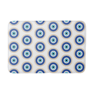 Tapis De Bain Oeil mal grec dans la clé grecque