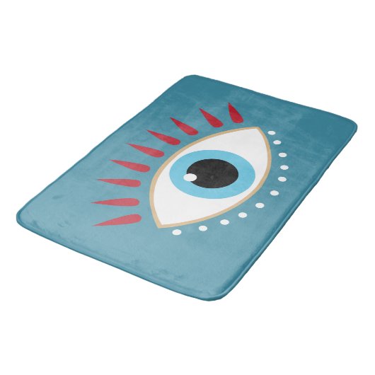 Tapis De Bain Oeil rouge grec (Angle)