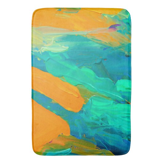 Tapis De Bain Oeuvre Abstraite moderne (devant Vertical)