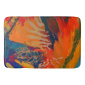 Tapis De Bain Oeuvre Abstraite moderne Boho (Devant)