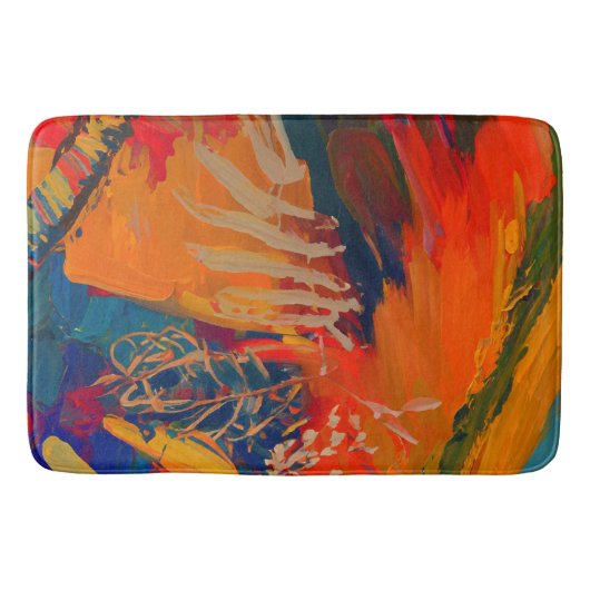Tapis De Bain Oeuvre Abstraite moderne Boho (Devant)