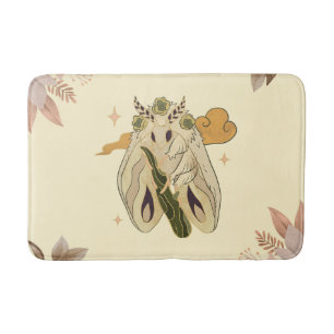 Tapis De Bain Oeuvre Graphique Mystique, Fae Moth Beige