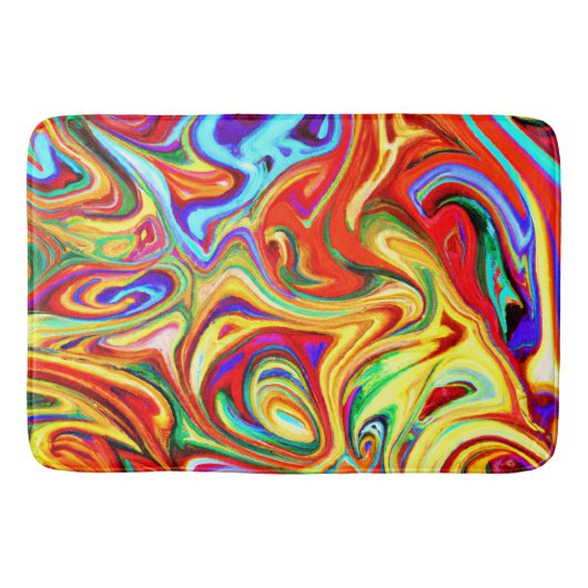 Tapis De Bain Oeuvre Motif colorée (Devant)